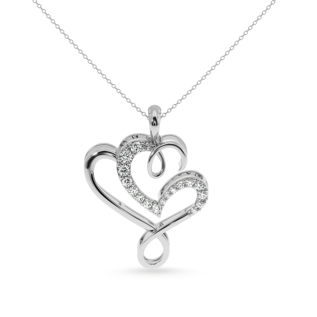 Jewelove™ Pendants SI IJ Platinum Diamond Heart Pendant for Women JL PT P LC904