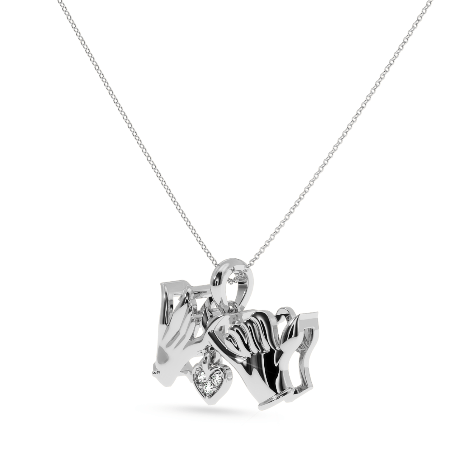 Jewelove™ Pendants Platinum Diamond Heart Pendant for Women JL PT P LC905
