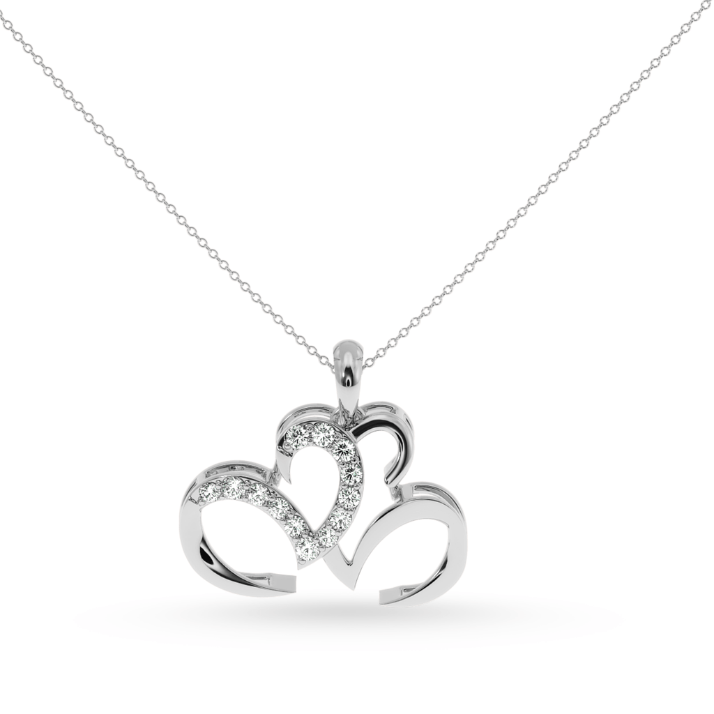 Jewelove™ Pendants SI IJ Platinum Diamond Heart Pendant for Women JL PT P LC906