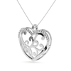 Jewelove™ Pendants Platinum Diamond Heart Pendant for Women JL PT P LC910