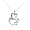 Jewelove™ Pendants SI IJ Platinum Diamond Heart Pendant for Women JL PT P LC912