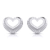 Jewelove™ Pendants & Earrings only Earrings Platinum Diamond Heart Pendant Set JL PT P BT 37-E