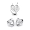 Jewelove™ Pendants & Earrings Pendant Set Platinum Diamond Heart Pendant Set JL PT P BT 38-B