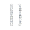 Jewelove™ Earrings SI IJ Platinum Diamond Hoop Bali Earrings for Women JL PT E DH RD 109