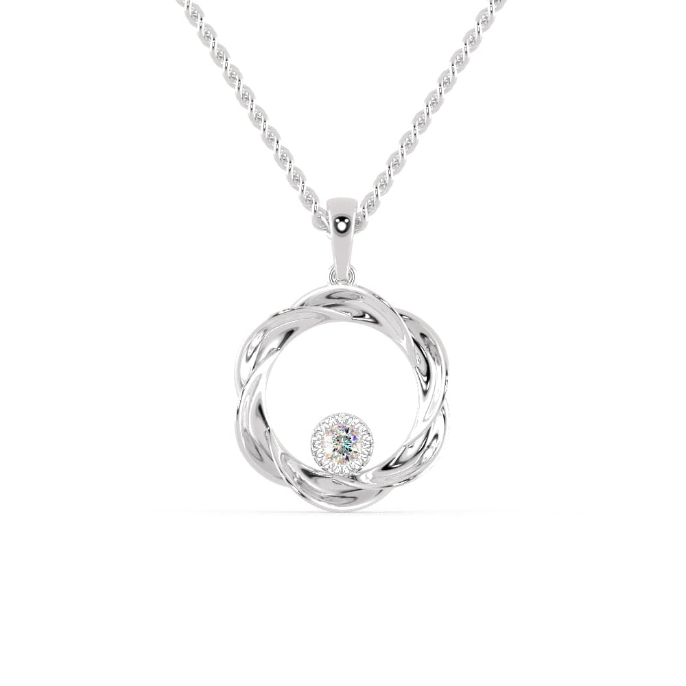 White Gold Diamond Pendants & Necklaces - Diamonds Factory