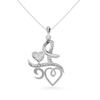 Jewelove™ Pendants Platinum Diamond Love Heart Pendant for Women JL PT P LC901