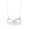 Jewelove™ Pendants SI IJ Platinum Diamond Love Infinity Pendant for Women JL PT P LC908