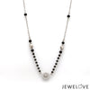 Jewelove™ Necklaces & Pendants Platinum Diamond Mangalsutra Pendant & Diamond cut Balls with Cable Chain JL PT MS 104