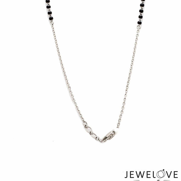 Jewelove™ Necklaces & Pendants Platinum Diamond Mangalsutra Pendant & Diamond cut Balls with Chain JL PT MS 103