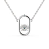 Jewelove™ Pendants SI IJ Platinum Diamond Oval Shape Pendant for Women JL PT P 1203