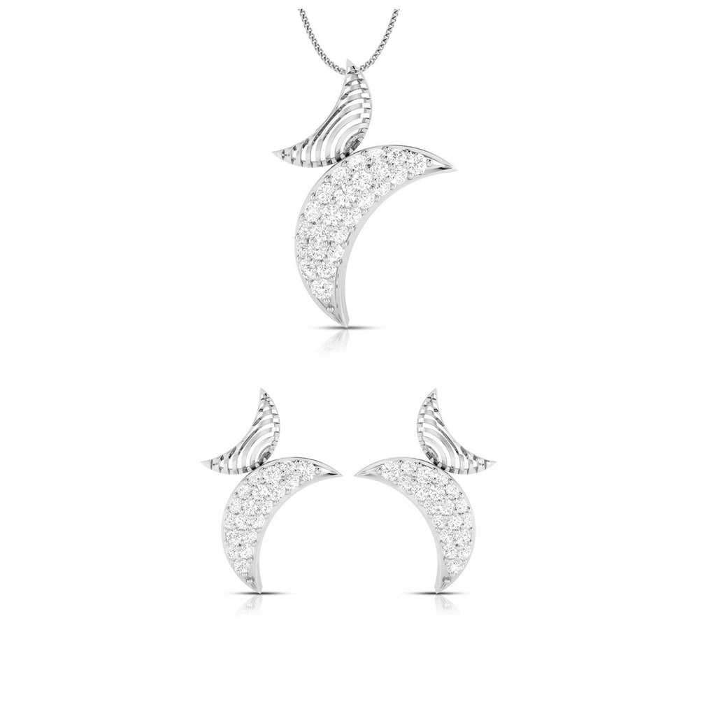 Jewelove™ Pendants & Earrings Pendant Set Platinum Diamond Pendant & Earrings JL PT P BT 35-C