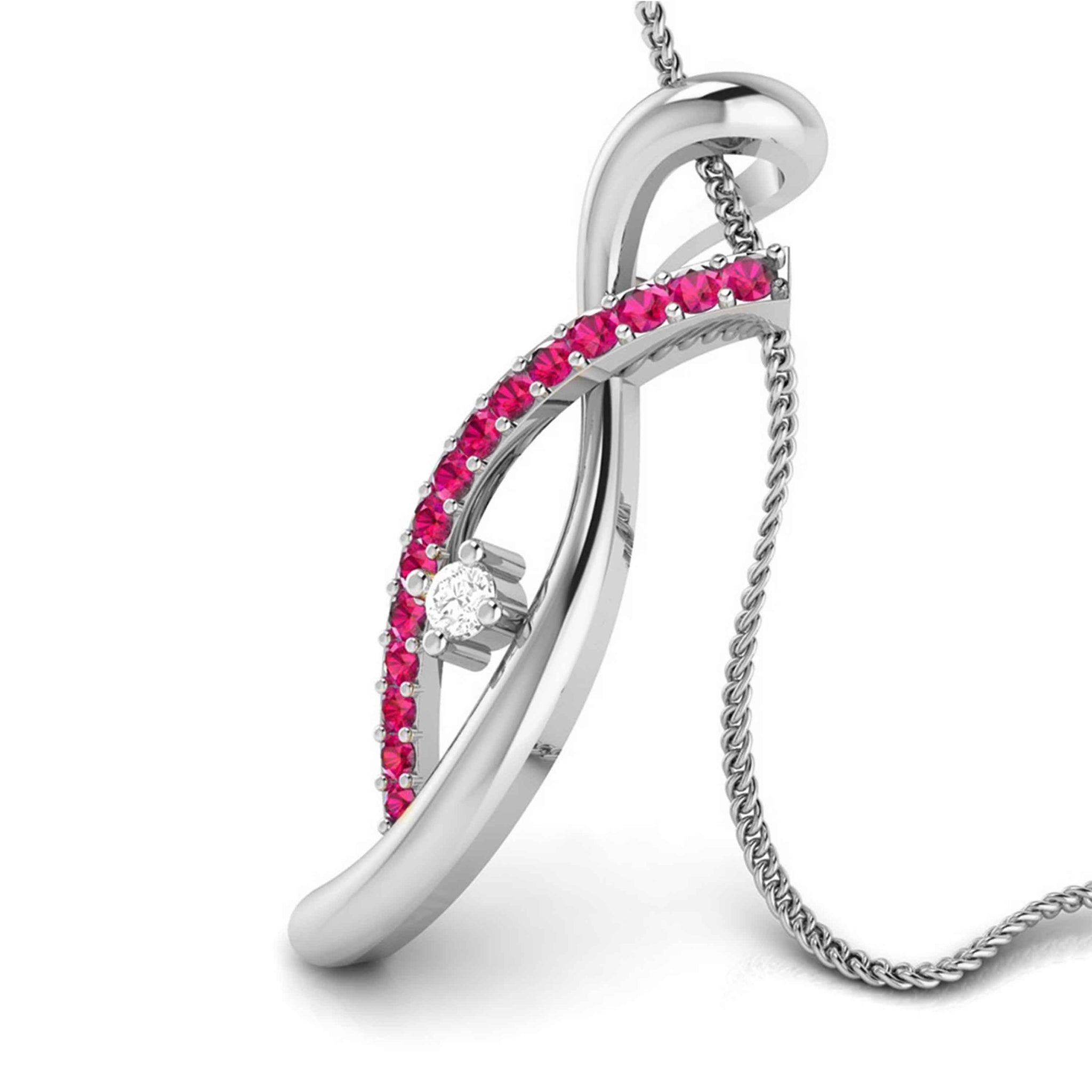 Jewelove™ Pendants Platinum Diamond Pendant Emerald for Women JL PT P NL8655