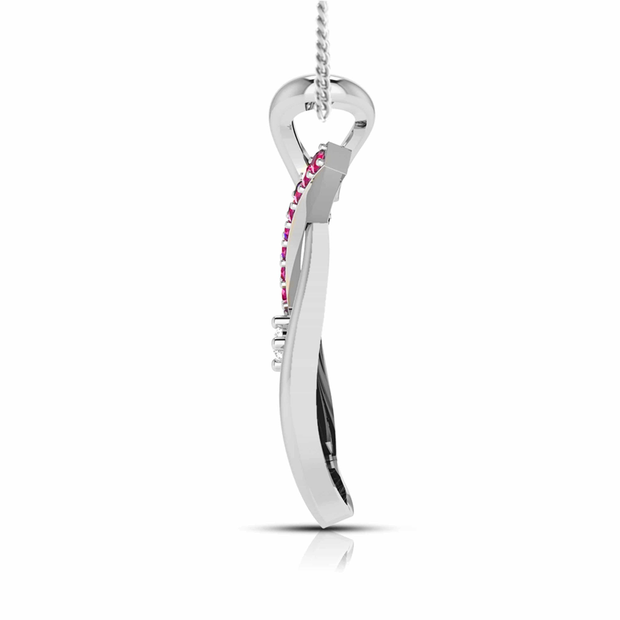 Jewelove™ Pendants Platinum Diamond Pendant Emerald for Women JL PT P NL8655