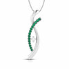 Jewelove™ Pendants Green Platinum Diamond Pendant Emerald for Women JL PT P NL8655