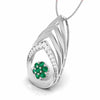Jewelove™ Pendants Platinum Diamond Pendant Emerald for Women JL PT P NL8657