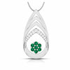 Jewelove™ Pendants Green Platinum Diamond Pendant Emerald for Women JL PT P NL8657