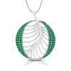 Jewelove™ Pendants Green Platinum Diamond Pendant Emerald for Women JL PT P NL8661