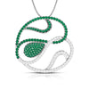 Jewelove™ Pendants Platinum Diamond Pendant Emerald for Women JL PT P NL8662