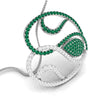 Jewelove™ Pendants Green Platinum Diamond Pendant Emerald for Women JL PT P NL8662