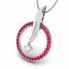 Jewelove™ Pendants Platinum Diamond Pendant Emerald for Women JL PT P NL8682