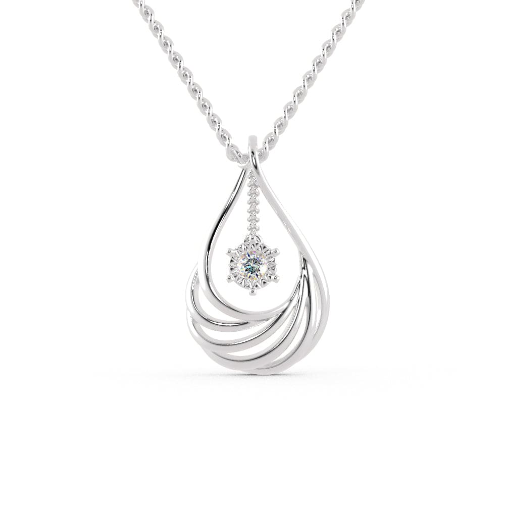 Jewelove™ Pendants SI IJ Platinum Diamond Pendant for Women JL PT P 1202