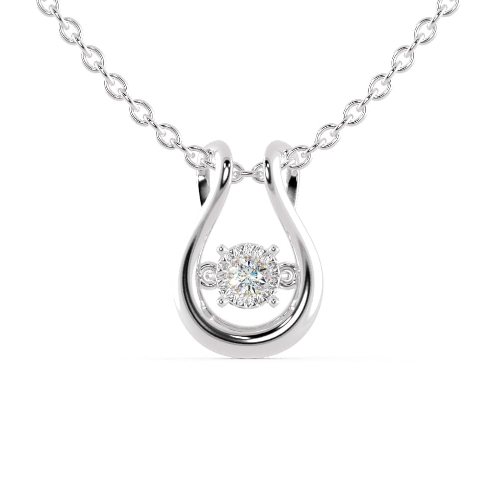 Jewelove™ Pendants SI IJ Platinum Diamond Pendant for Women JL PT P 1210