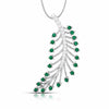 Jewelove™ Pendants Green Platinum Diamond Pendant for Women JL PT P NL8587