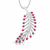 Jewelove™ Pendants Red Platinum Diamond Pendant for Women JL PT P NL8587