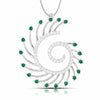Jewelove™ Pendants Green Platinum Diamond Pendant for Women JL PT P NL8589