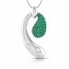 Jewelove™ Pendants Green Platinum Diamond Pendant for Women JL PT P NL8600