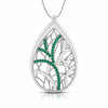 Jewelove™ Pendants Green Platinum Diamond Pendant for Women JL PT P NL8606