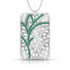Jewelove™ Pendants Green Platinum Diamond Pendant for Women JL PT P NL8607