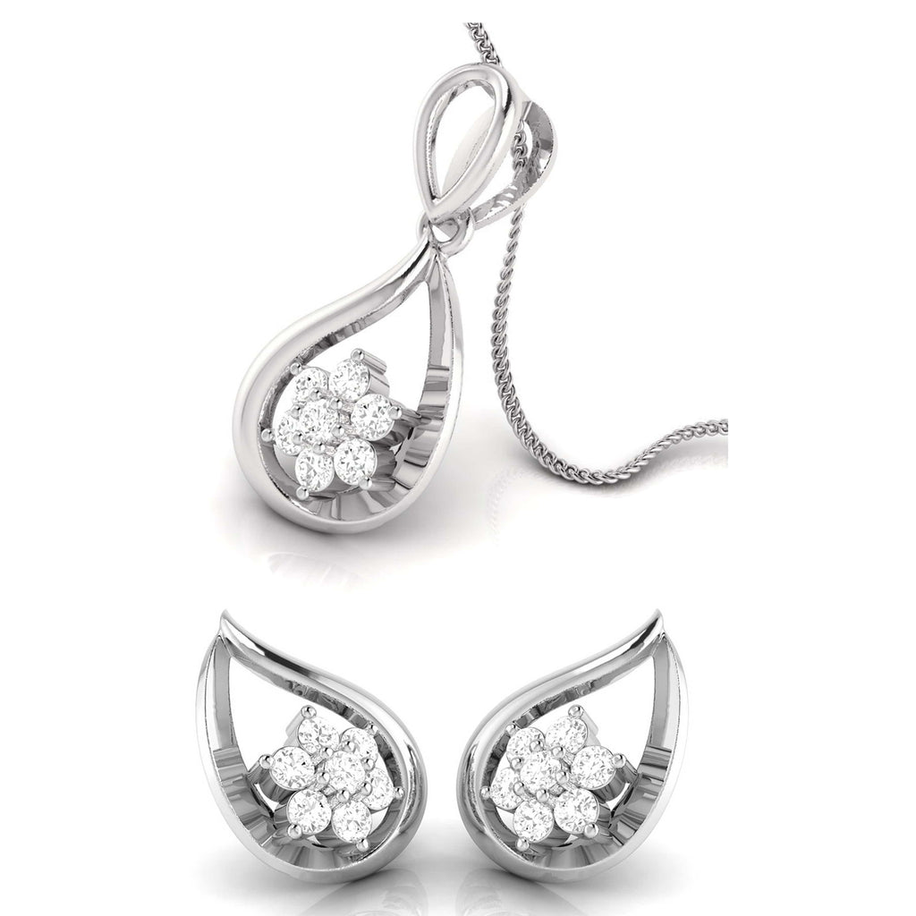 Jewelove™ Pendants & Earrings Pendant Set Platinum Diamond Pendant Set JL PT P BT 75-H