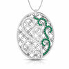Jewelove™ Pendants & Earrings Pendant only Platinum Diamond Pendant Set with Emerald JL PT PE NL8605E