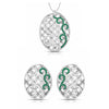 Jewelove™ Pendants & Earrings Pendant Set Platinum Diamond Pendant Set with Emerald JL PT PE NL8605E