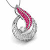 Jewelove™ Pendants Platinum Diamond Pendant with Emerald for Women JL PT P NL8676