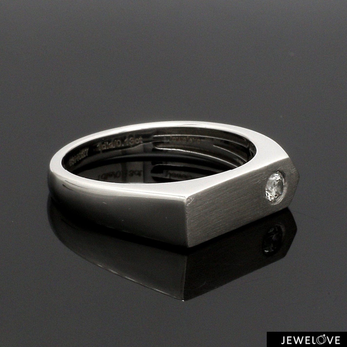 Jewelove™ Rings Platinum Diamond Ring for Men JL PT 1353