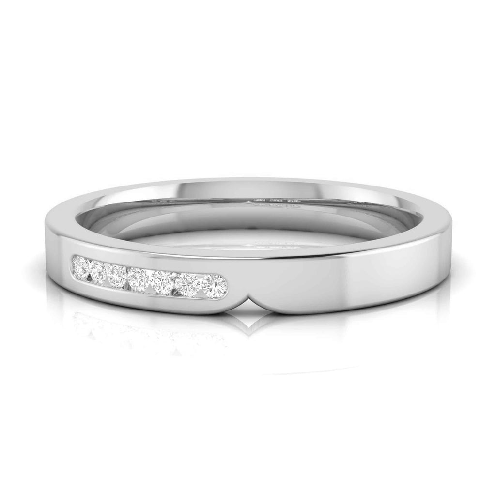 Jewelove™ Rings SI IJ / Women's Band Only Platinum Diamond Ring for Women JL PT B-43