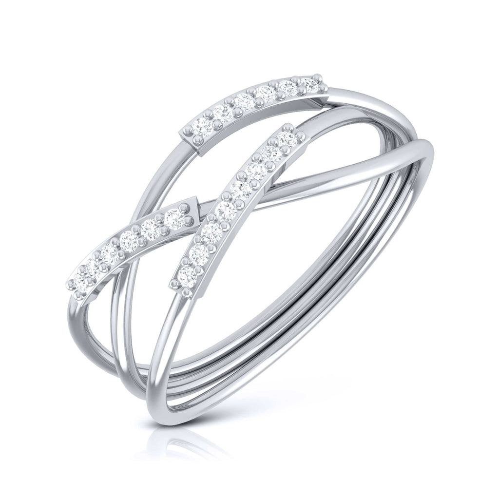 Jewelove™ Rings SI IJ / Women's Band only Platinum Diamond Ring for Women JL PT LR 100