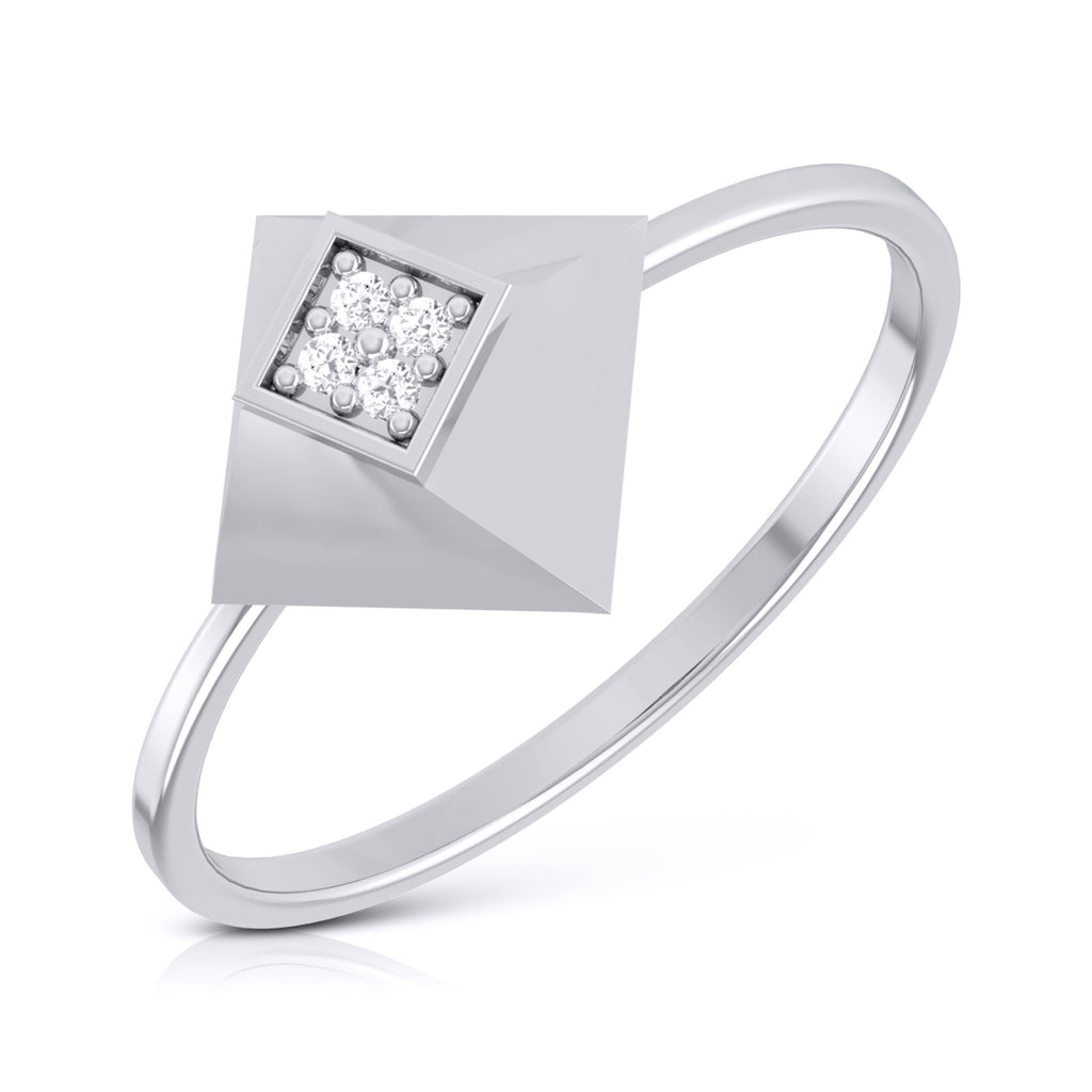 Jewelove™ Rings SI IJ / Women's Band only Platinum Diamond Ring for Women JL PT LR 103