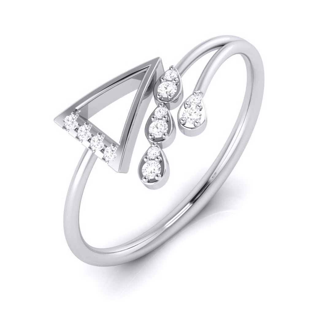 Jewelove™ Rings SI IJ / Women's Band only Platinum Diamond Ring for Women JL PT LR 106