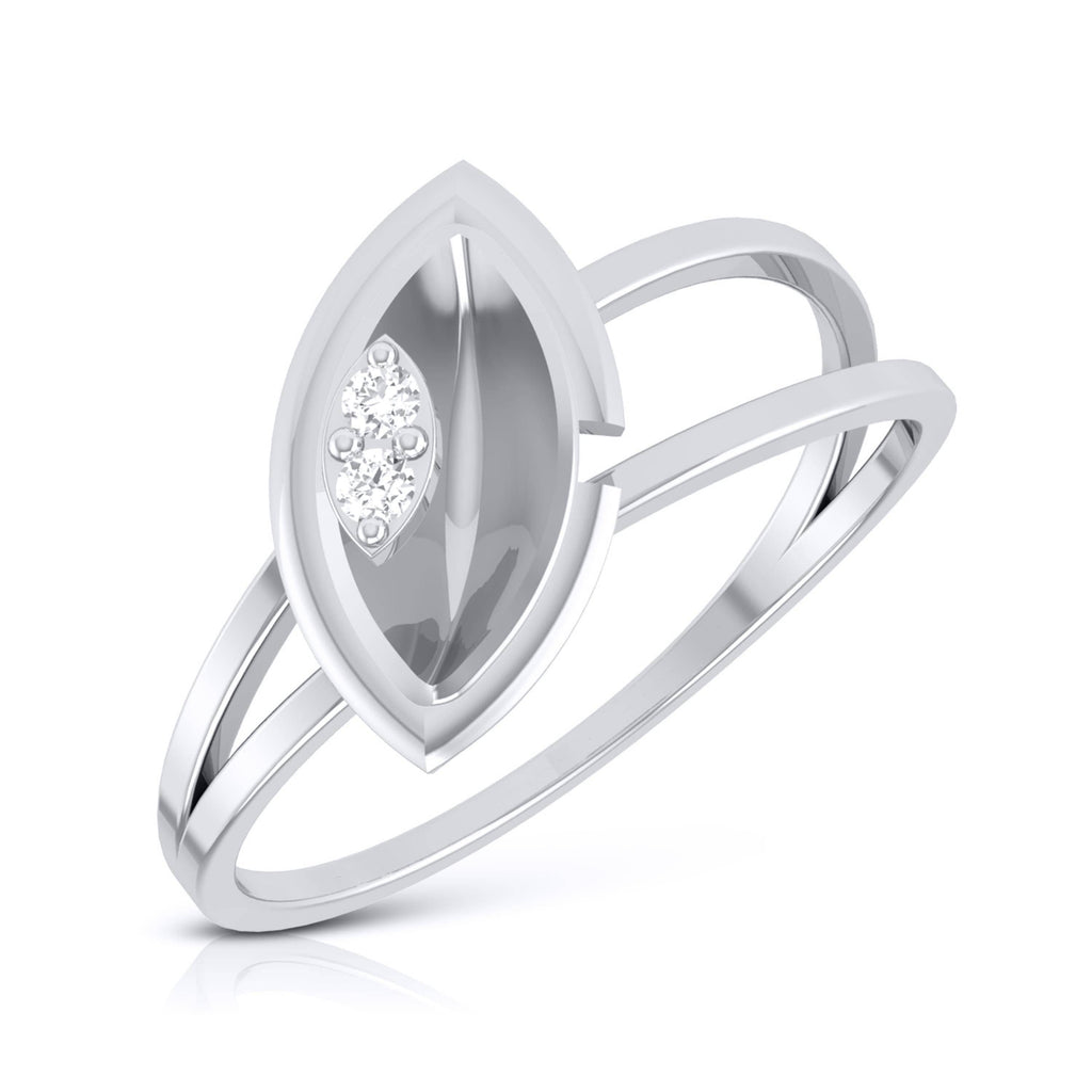 Jewelove™ Rings SI IJ / Women's Band only Platinum Diamond Ring for Women JL PT LR 108