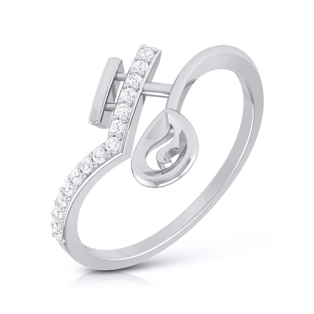 Jewelove™ Rings SI IJ / Women's Band only Platinum Diamond Ring for Women JL PT LR 110