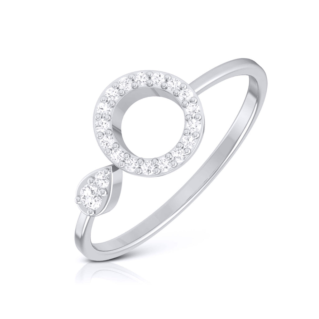 Jewelove™ Rings SI IJ / Women's Band only Platinum Diamond Ring for Women JL PT LR 118