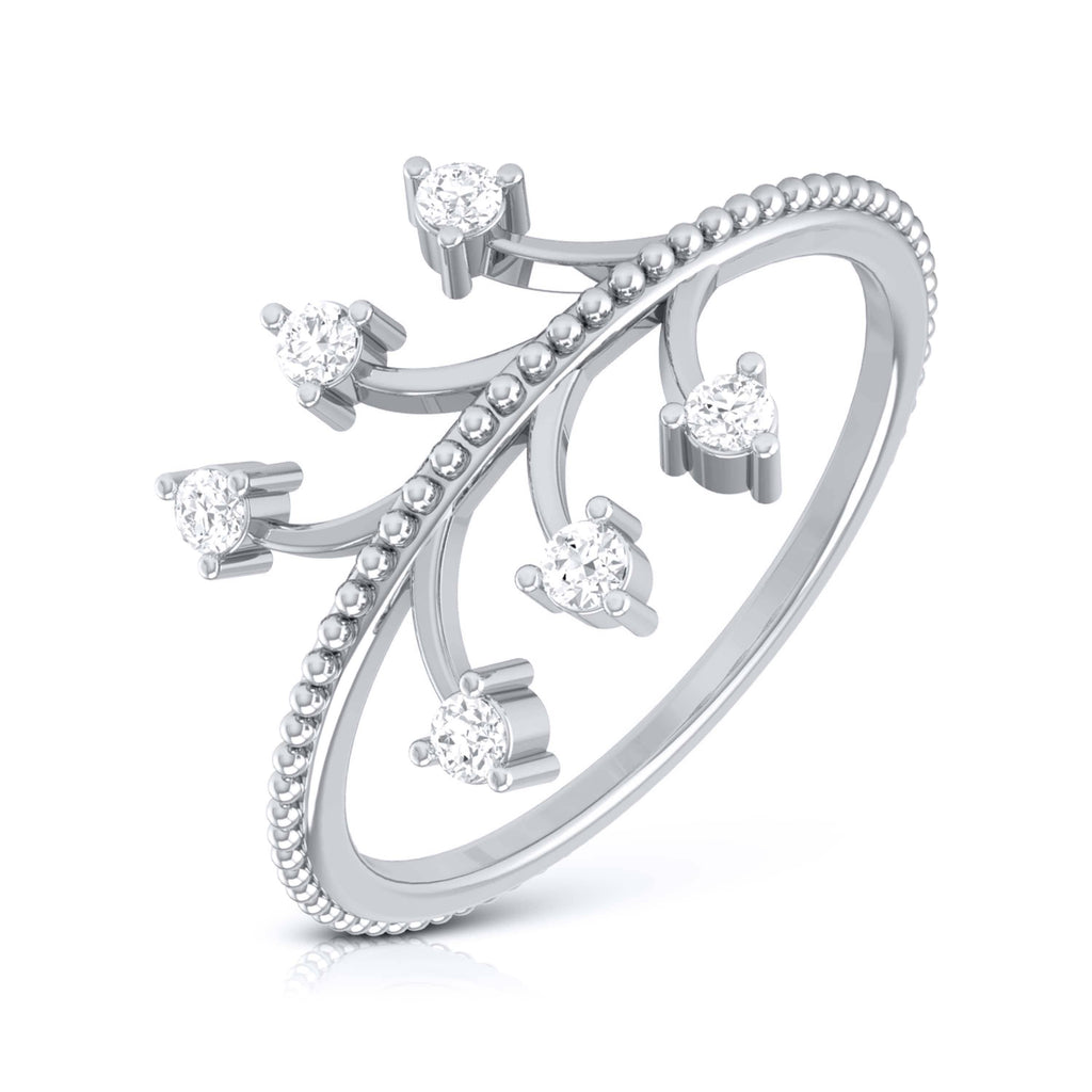 Jewelove™ Rings SI IJ / Women's Band only Platinum Diamond Ring for Women JL PT LR 130