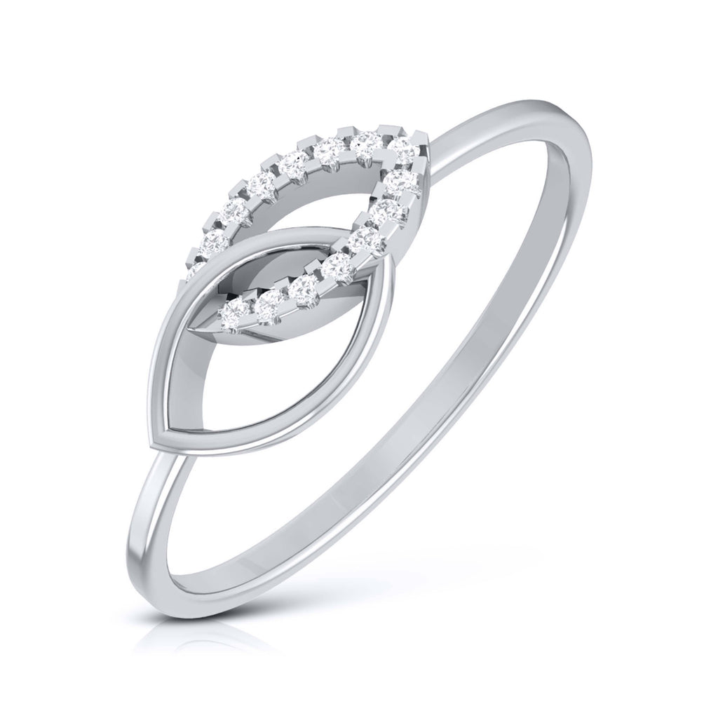 Jewelove™ Rings SI IJ / Women's Band only Platinum Diamond Ring for Women JL PT LR 137