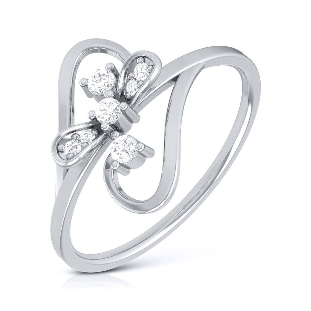 Jewelove™ Rings SI IJ / Women's Band only Platinum Diamond Ring for Women JL PT LR 139