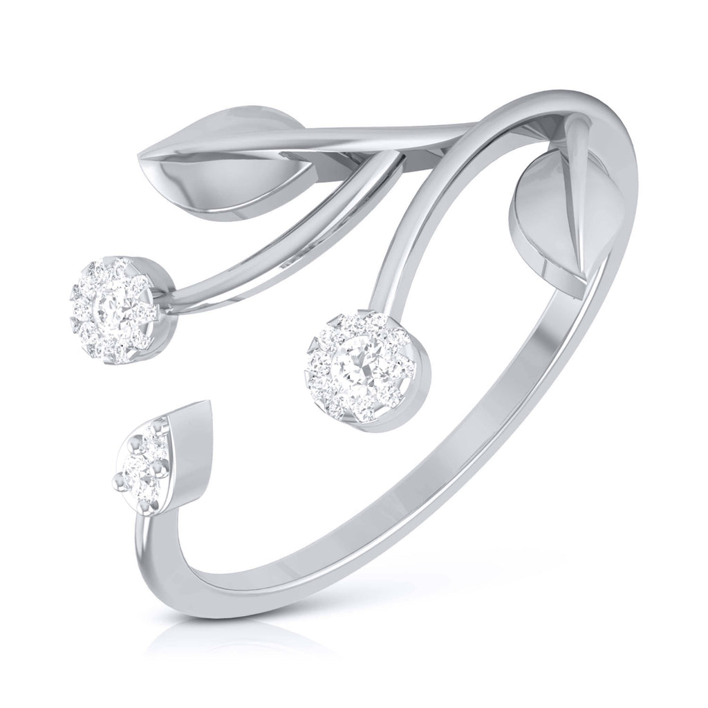 Jewelove™ Rings SI IJ / Women's Band only Platinum Diamond Ring for Women JL PT LR 140