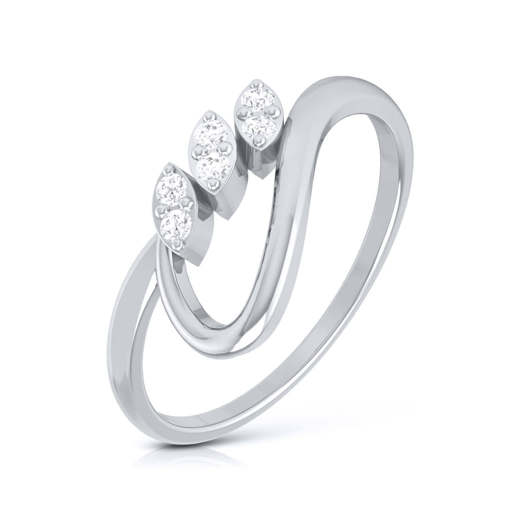Jewelove™ Rings SI IJ / Women's Band only Platinum Diamond Ring for Women JL PT LR 144