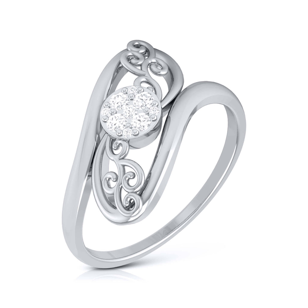 Jewelove™ Rings SI IJ / Women's Band only Platinum Diamond Ring for Women JL PT LR 145